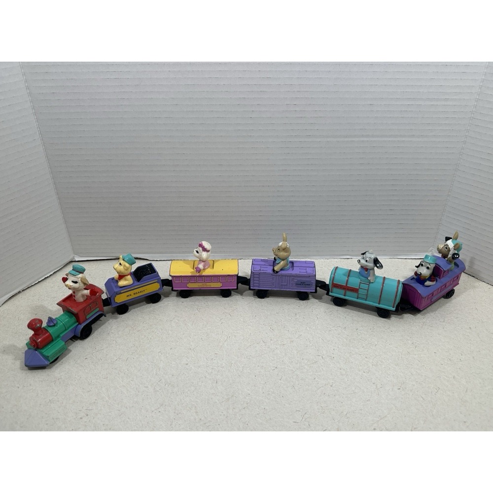 Vintage 1994 ERTL Shari Lewis Lamb Chop Toy Kids Train Set Diecast 6 Car Set